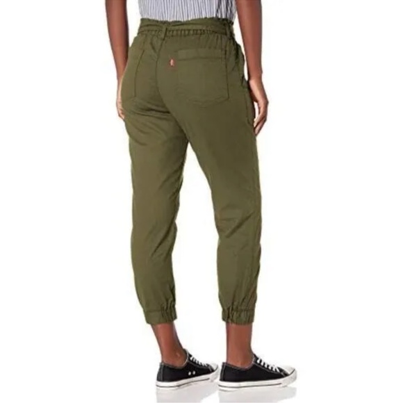Levi's Women's Belted Joggers Elastic Waist Pull on Green Size Large - Picture 15 of 16